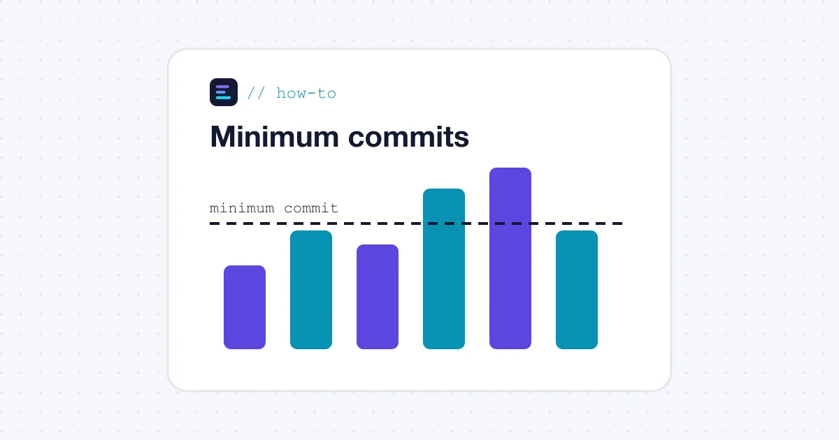 How SaaS companies set up minimum commits in billing